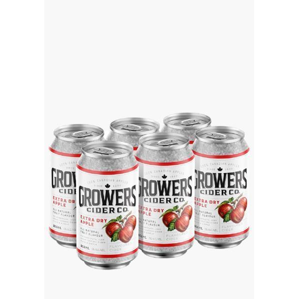 GROWERS EXTRA DRY APPLE 6 CAN